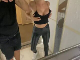Elevator fuck with stranger was so turned on - Cock22squirt