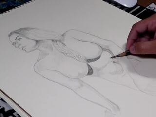 Step MomÃ¢ÂÂs Nude Body Drawing - Pencil Art: Free Porn 08 | xHamster