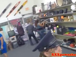 Real pawnshop amateur pecker riding on spycam