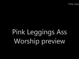 Merah jambu legging pantat/ punggung menyembah preview