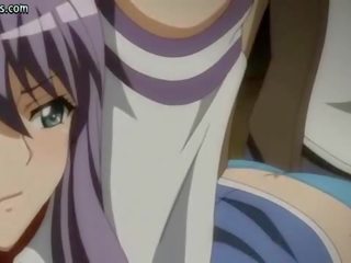 Hentai schoolgirl gets boobs rubbed hard