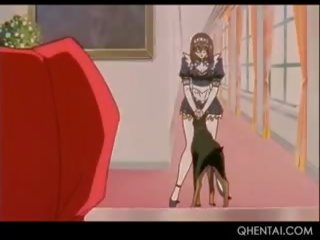 Hentai maids neuken strapon in gangbang voor hun schoolmeisje
